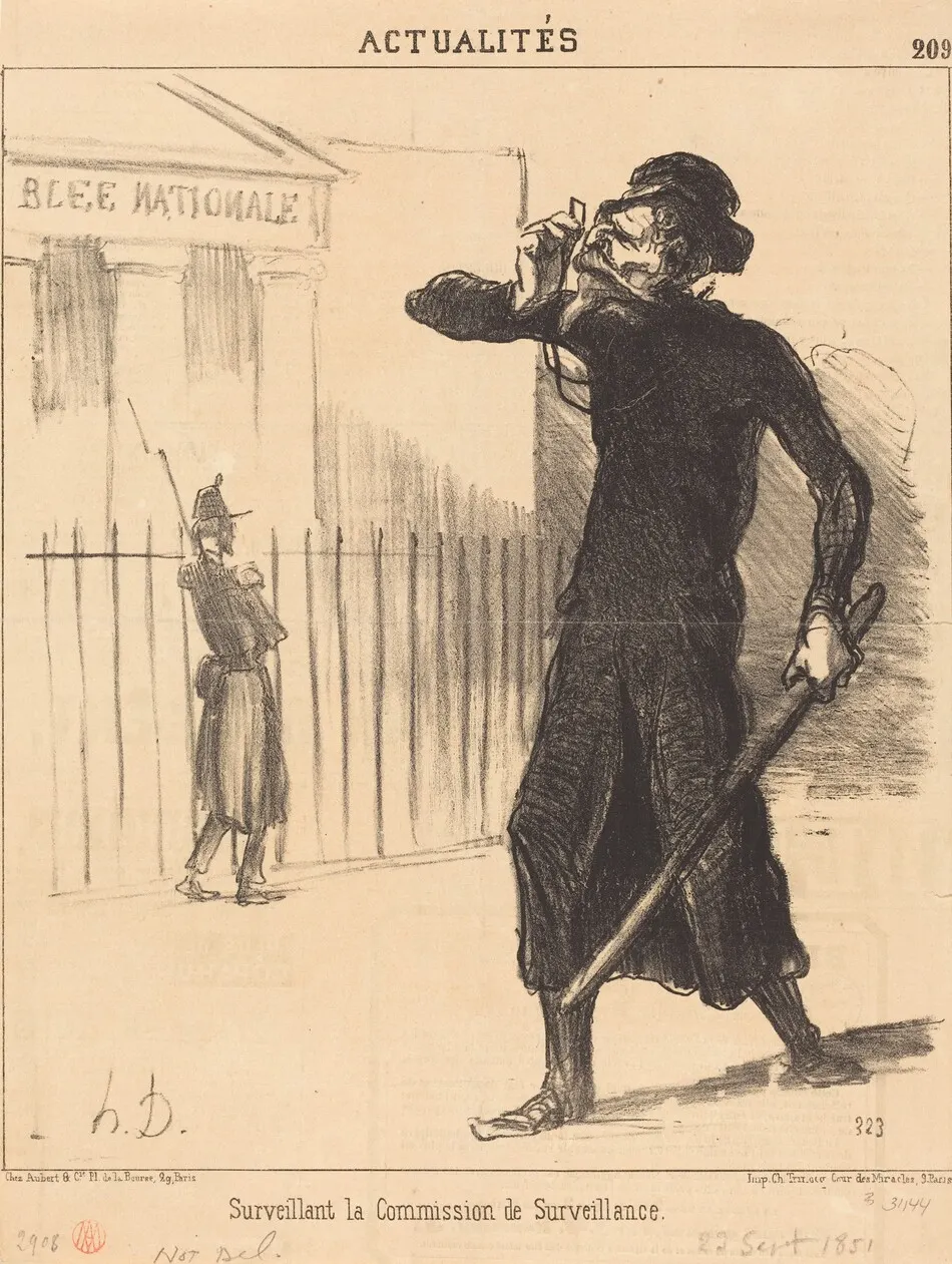 Surveillant la Commission de Surveillance by Daumier, Honoré