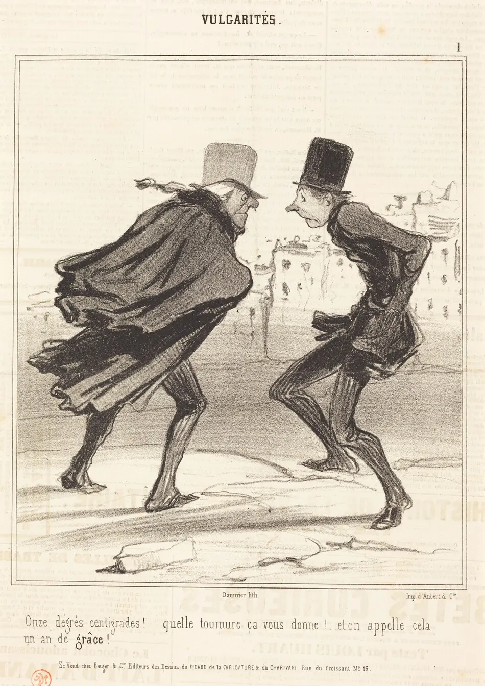 Onze degrés centigrades! by Honoré Daumier