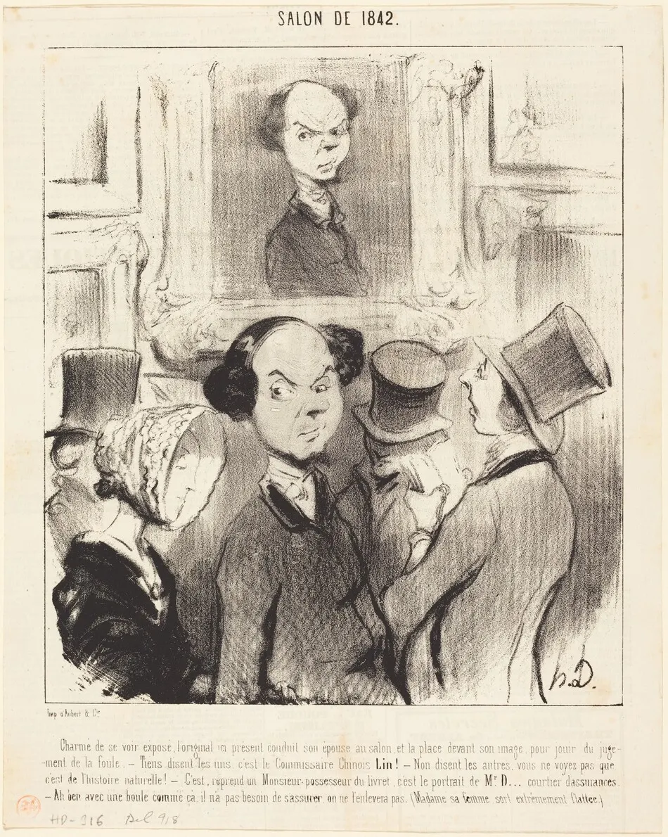 Charmé de se voir exposé... by Honoré Daumier