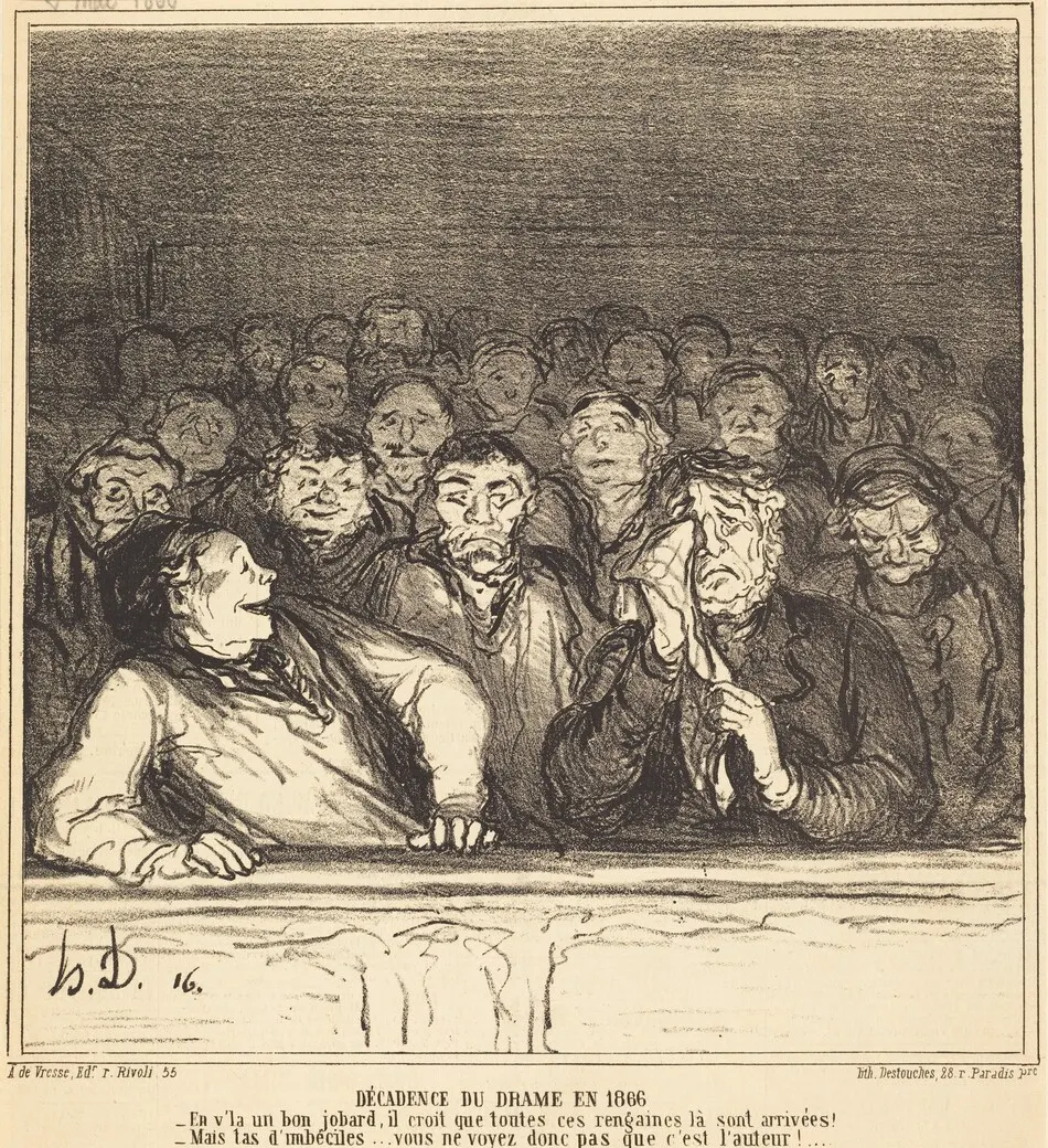 Décadence du drame en 1866 by Honoré Daumier
