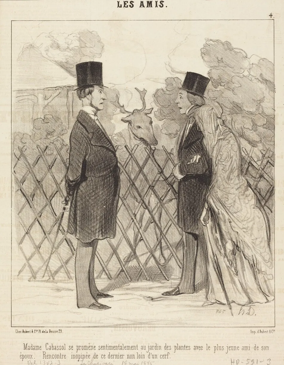 Madame Cabassol se promène... by Honoré Daumier