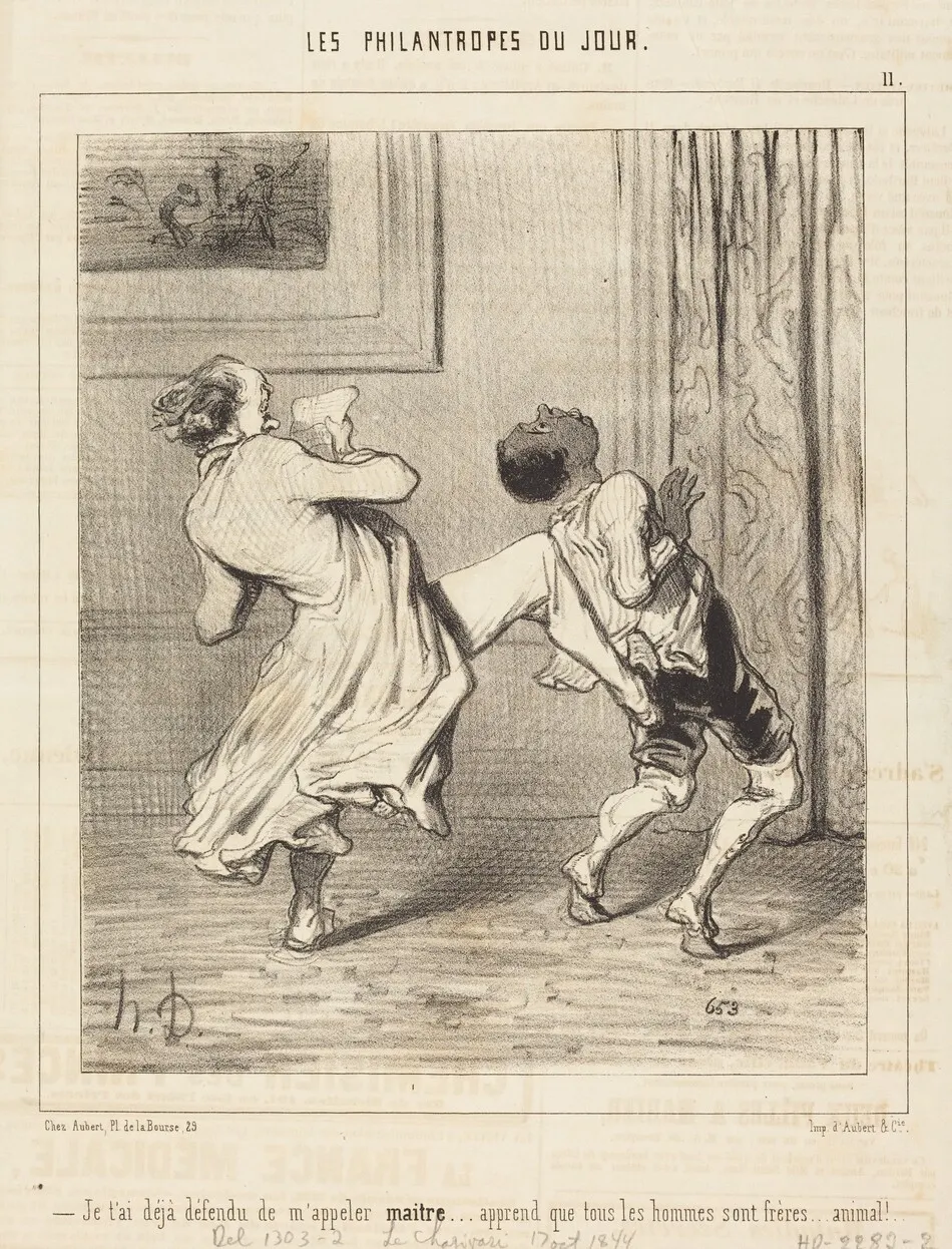Je t'ai déjà défendu de m'appeler maitre... by Honoré Daumier