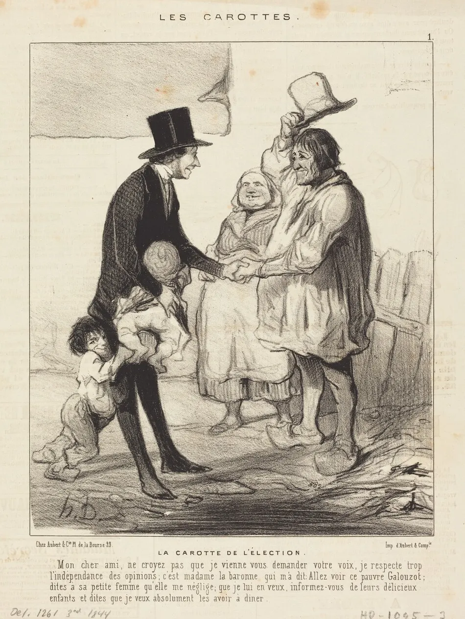 La Carotte de l'élection by Honoré Daumier