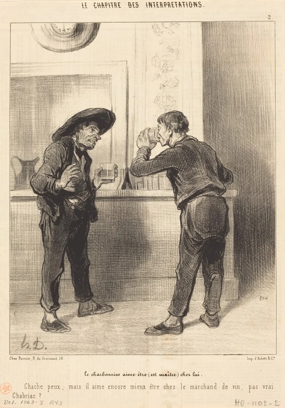 Le Charbonnier aime être (est maitre)... by Honoré Daumier