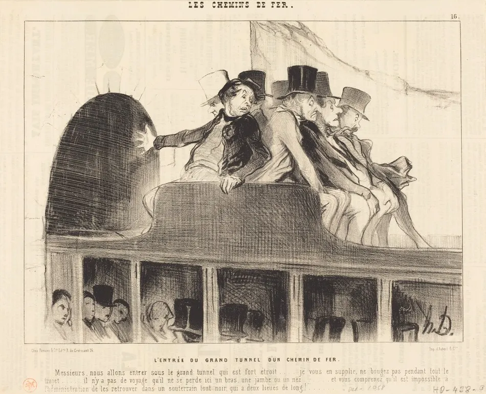 L'Entrée du Grand tunnel d'un chemin de fer by Honoré Daumier