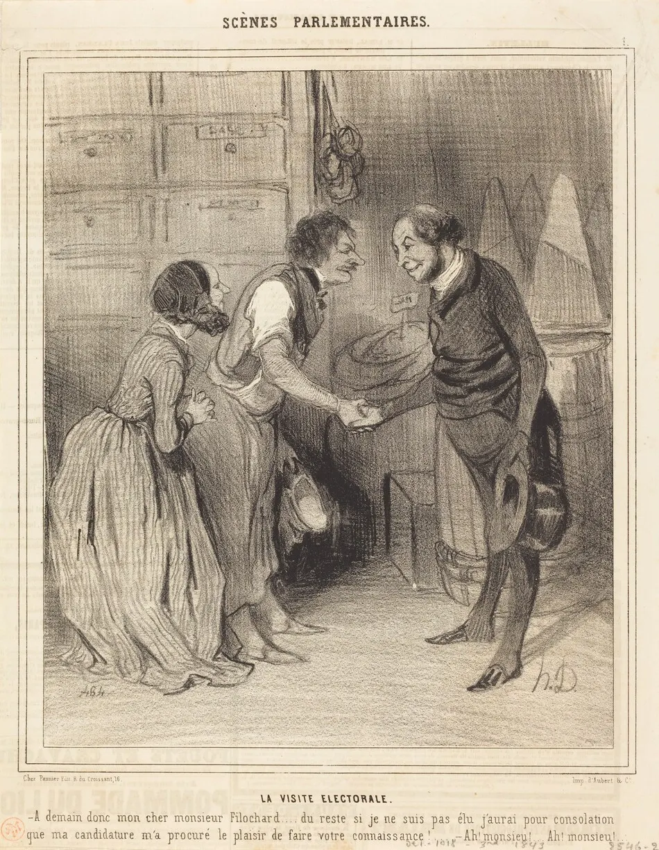 La Visite électorale by Honoré Daumier