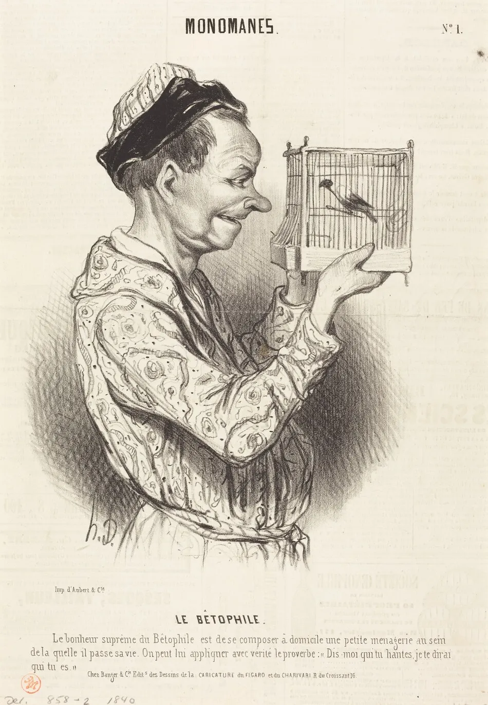 Le Bétophile by Honoré Daumier