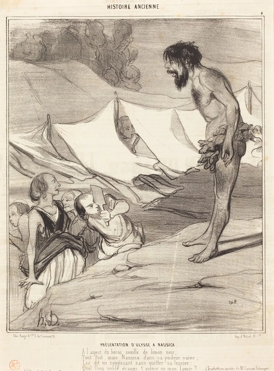 Présentation d'Ulysse a Nausica by Honoré Daumier