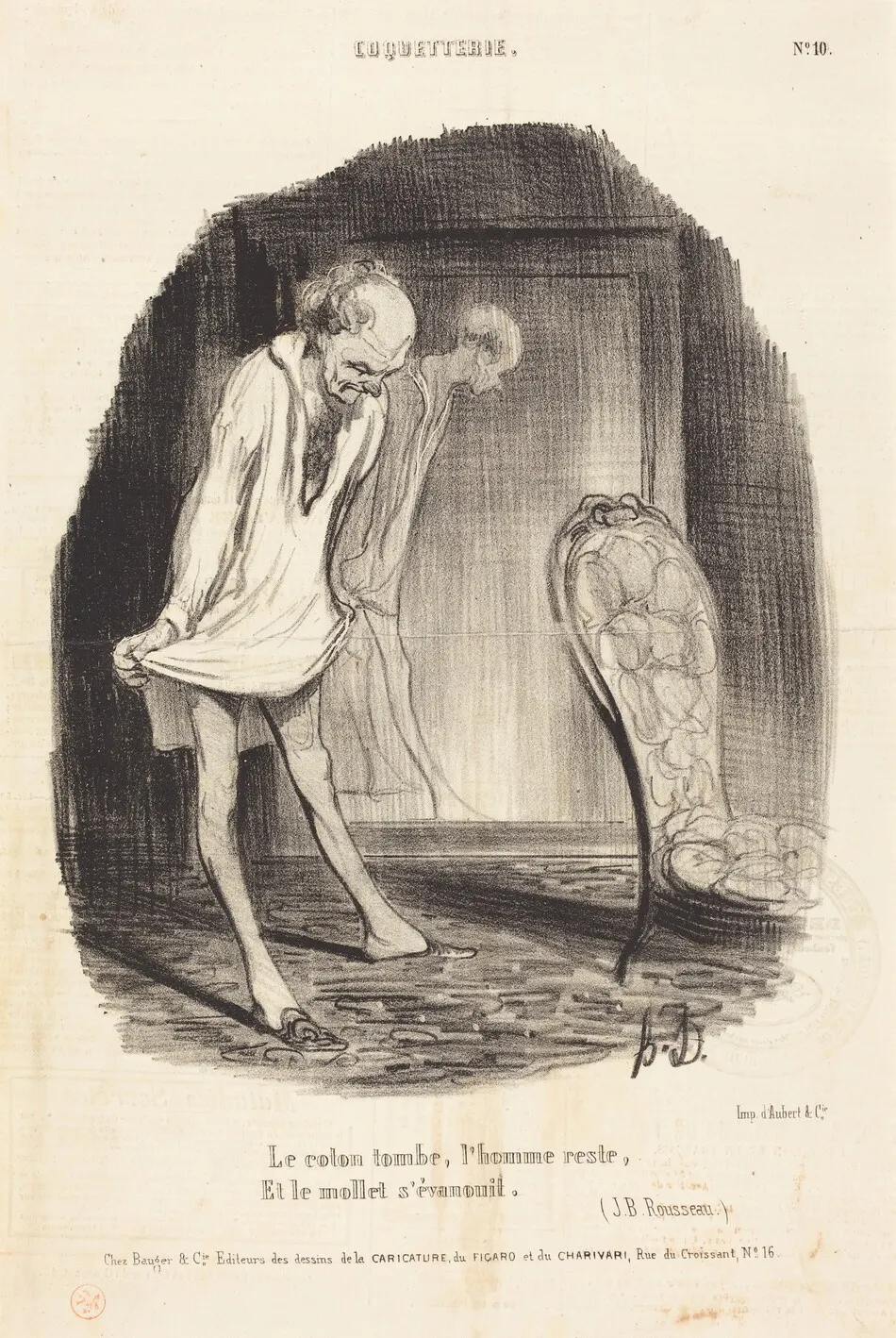 Le coton tombe, l'homme reste... by Honoré Daumier