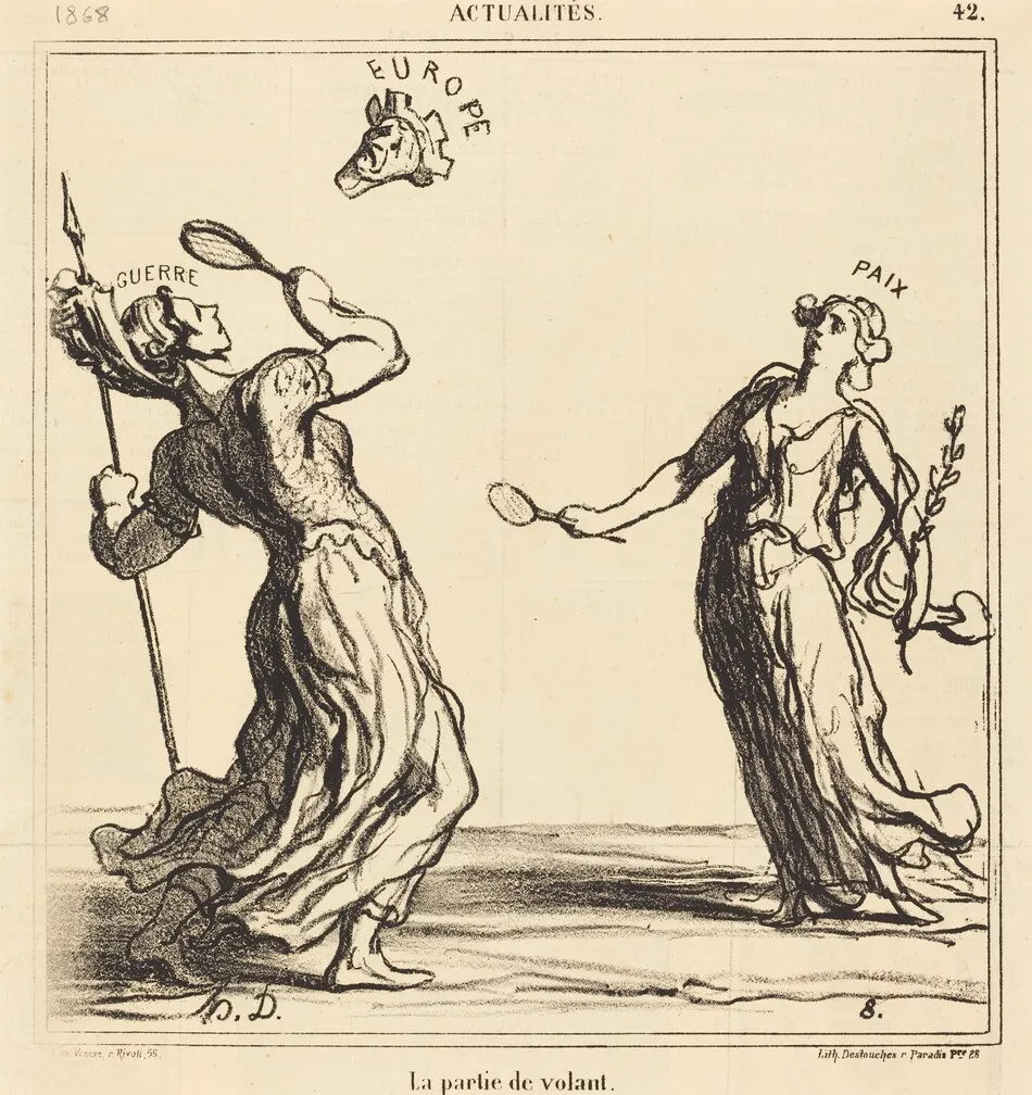 La Partie de volant by Honoré Daumier