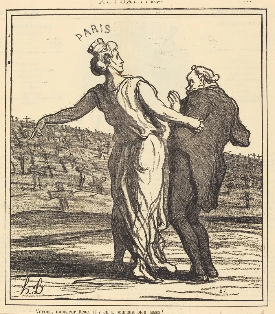 Voyons, monsieur Réac... by Daumier, Honoré