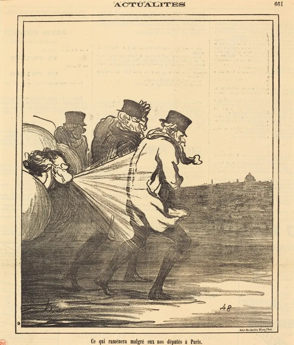 Ce qui ramènera... nos députés à Paris by Honoré Daumier