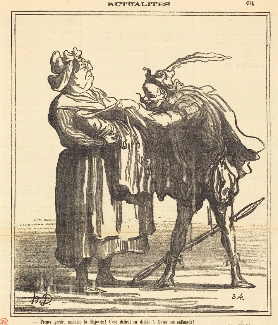 Prenez garde, madame la Majorité! by Honoré Daumier