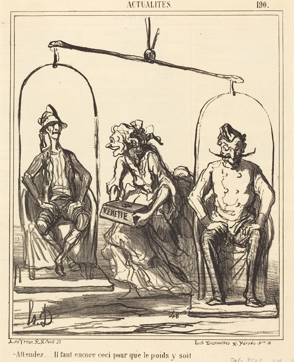 Attendez... il faut encore ceci... by Honoré Daumier