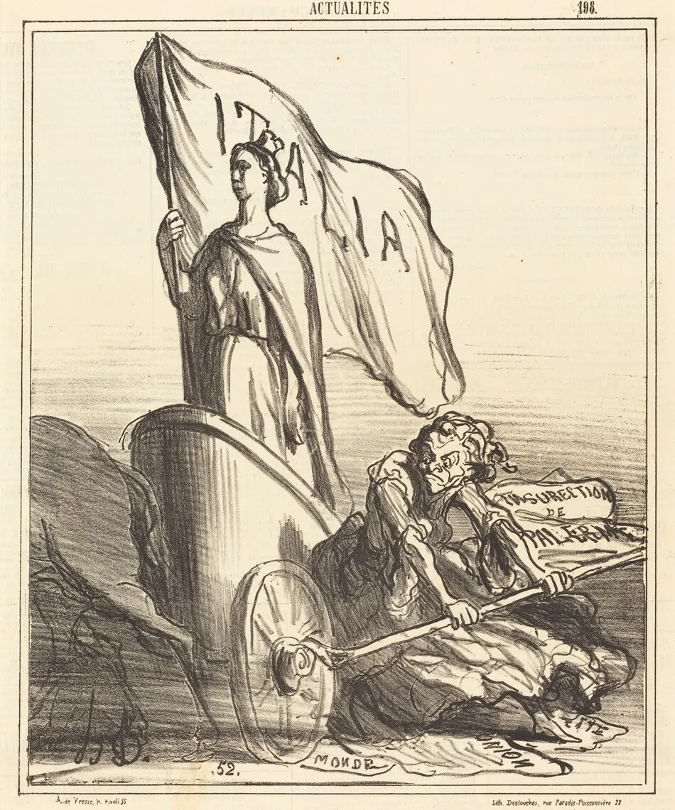 La Presse réactionnaire cherchant en vain... by Honoré Daumier
