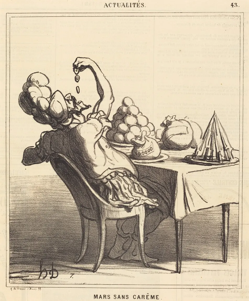 Mars sans carême by Honoré Daumier