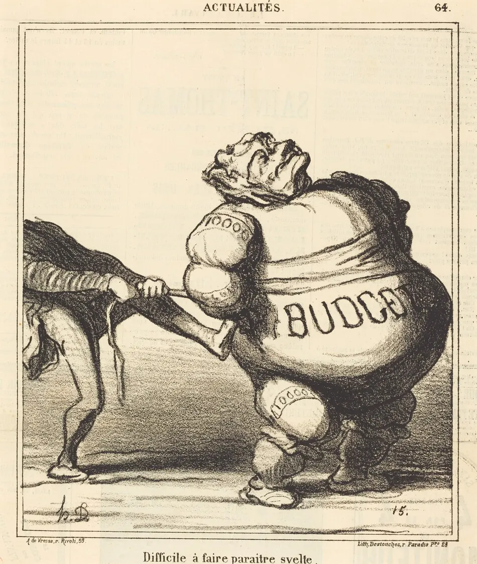 Difficile à faire paraitre svelte by Honoré Daumier