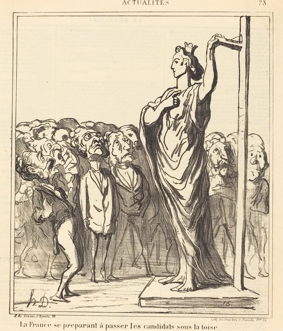 La France se préparant a passer... by Honoré Daumier