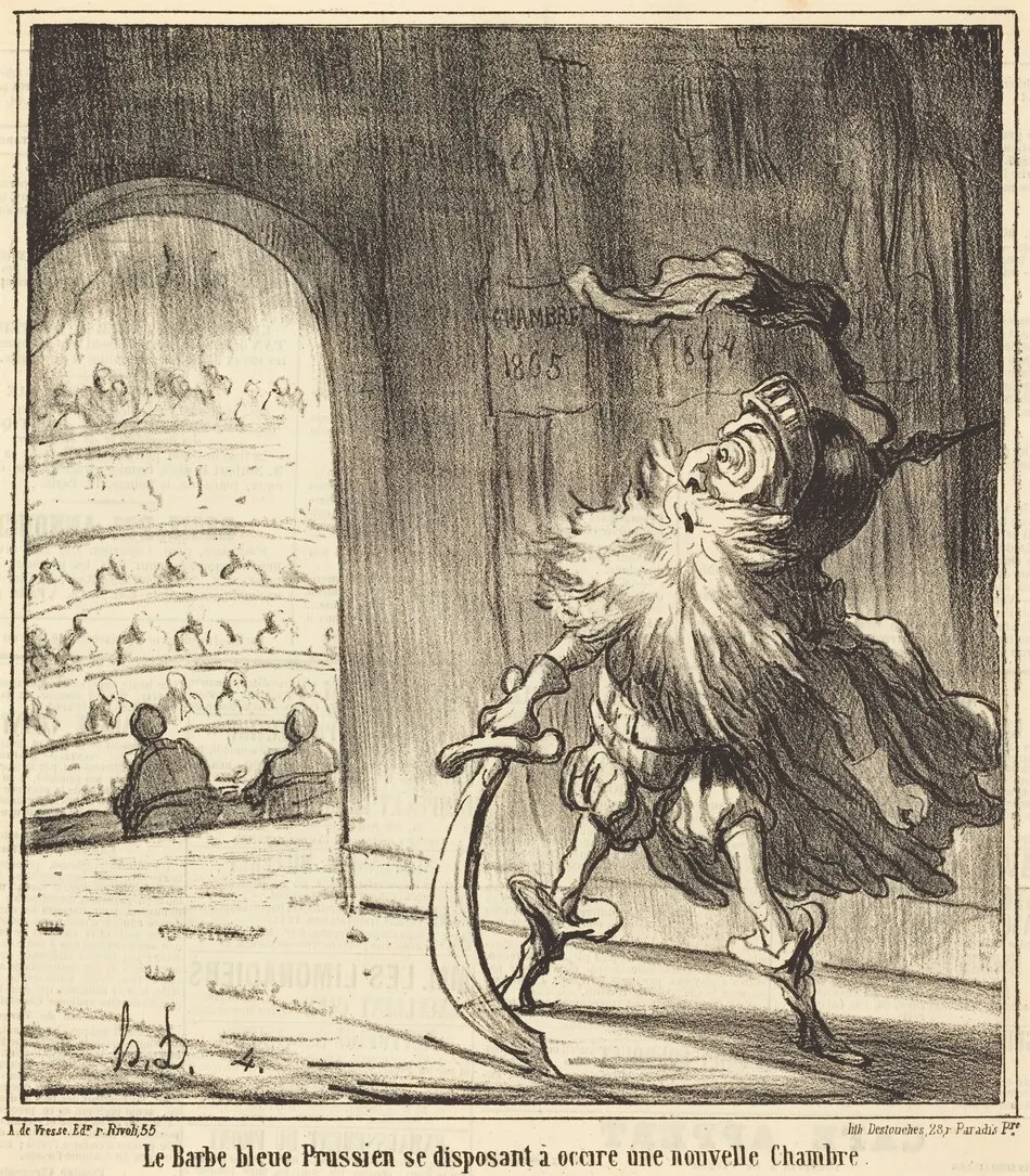 Le Barbe bleu Prussien... by Honoré Daumier