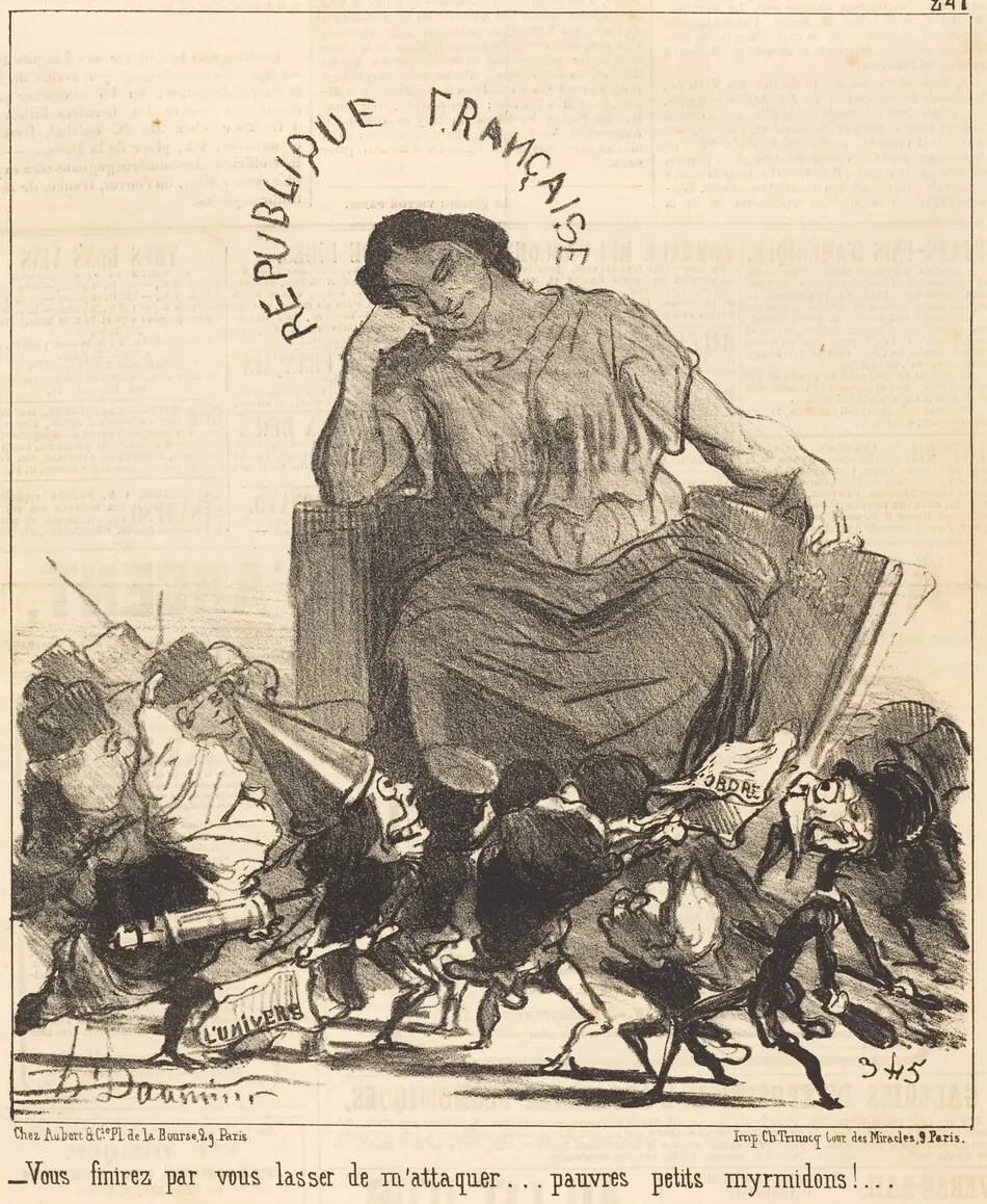 Vous finirez par vous lasser de m'attaquer... by Daumier, Honoré