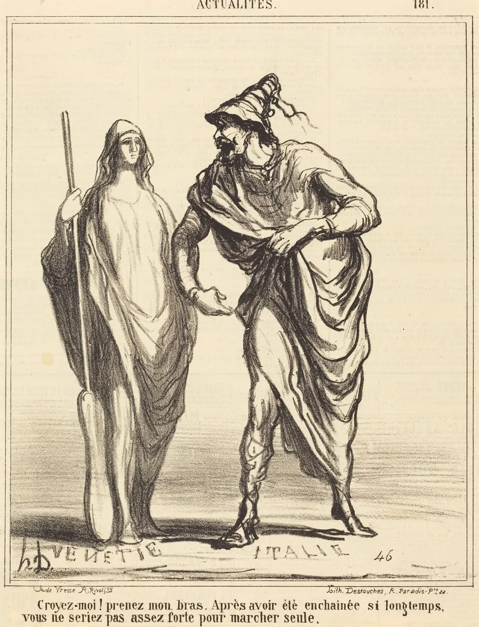 Croyez-moi! prenez mon bras... by Honoré Daumier