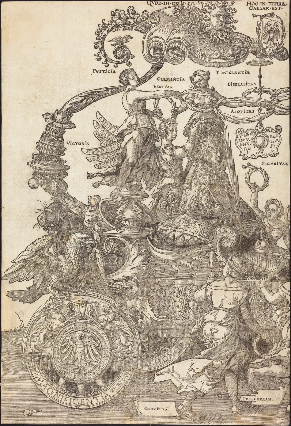 The Triumphal Chariot of Maximilian I (The Great Triumphal Car) [plate 1 of 8] by Albrecht Dürer