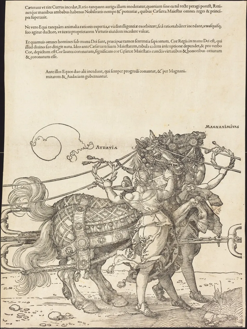 The Triumphal Chariot of Maximilian I (The Great Triumphal Car) [plate 7 of 8] by Albrecht Dürer