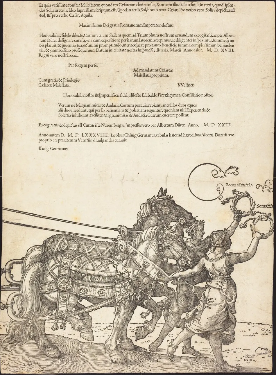 The Triumphal Chariot of Maximilian I (The Great Triumphal Car) [plate 8 of 8] by Albrecht Dürer