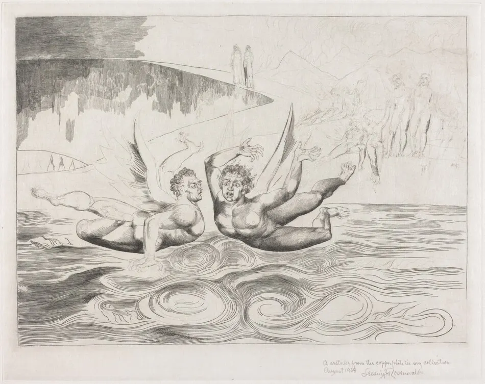 The Circle of the Corrupt Officials; the Devils Mauling Each Other by William Blake