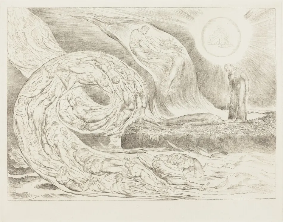 The Circle of the Lustful: Paolo and Francesca by William Blake