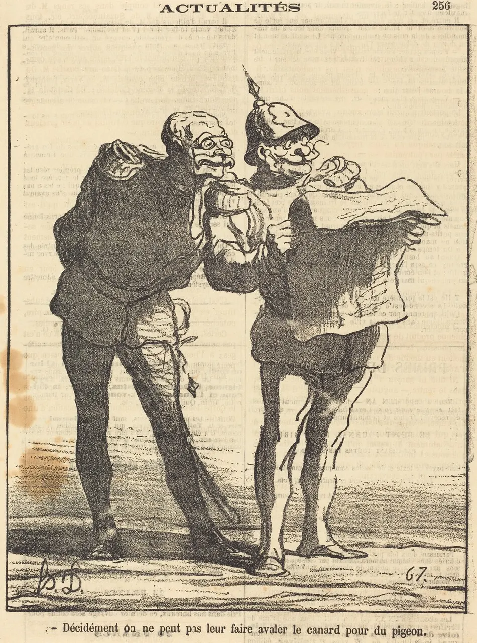 Décidément on ne peut pas... by Honoré Daumier