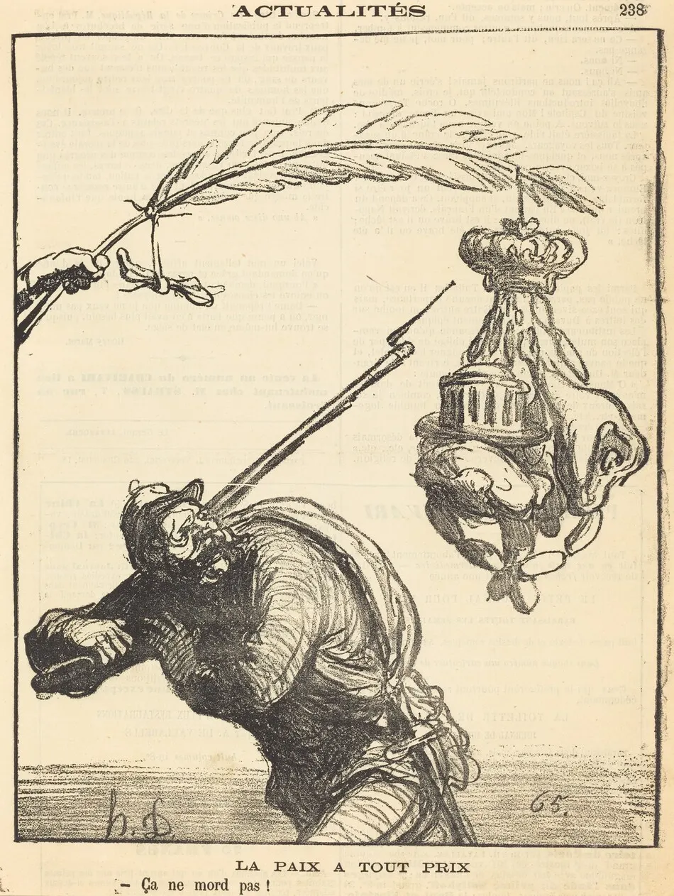 La paix a tout prix by Honoré Daumier