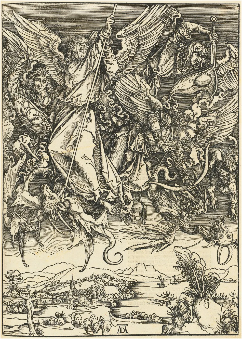 Saint Michael Fighting the Dragon by Albrecht Dürer
