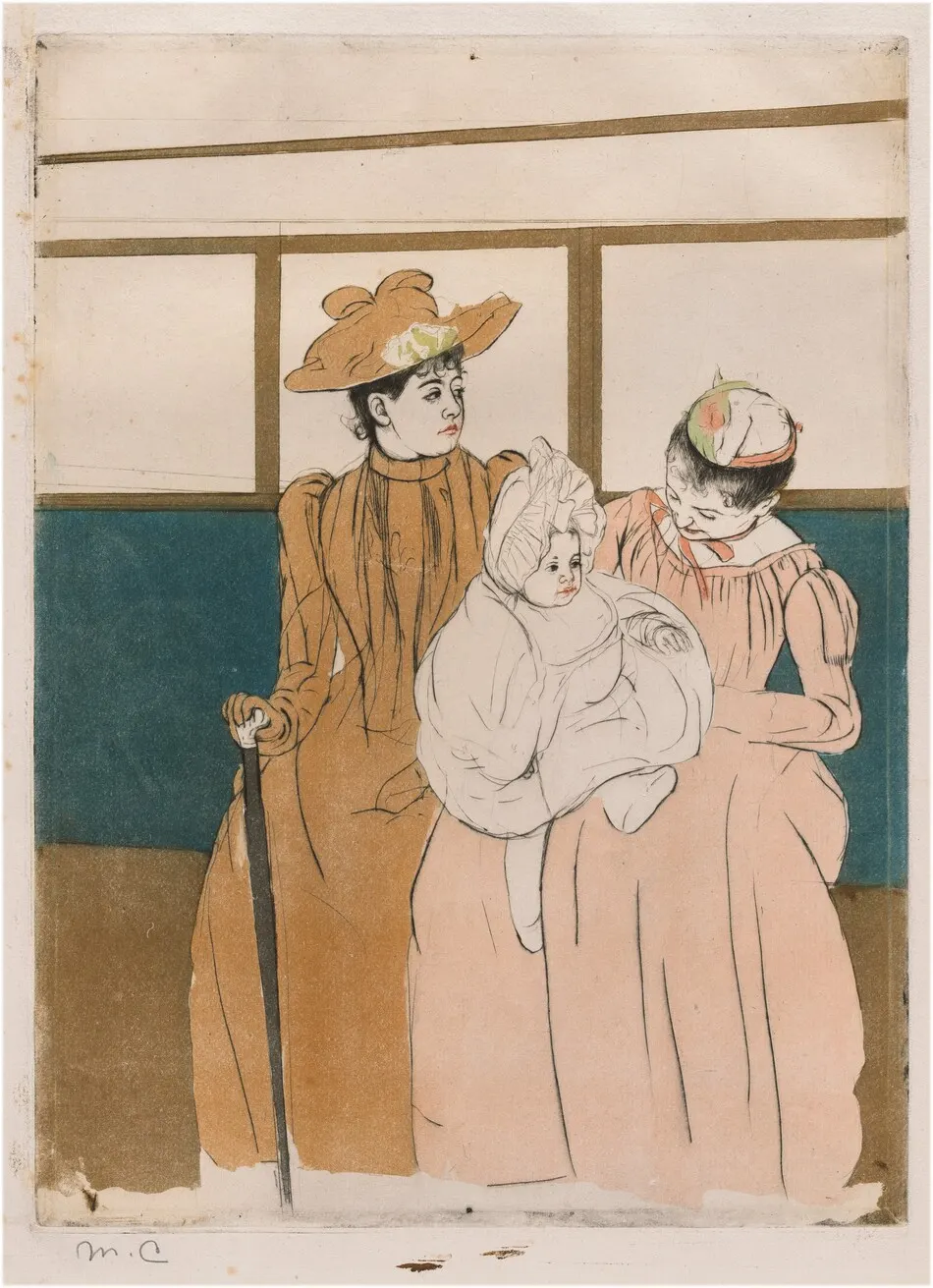In the Omnibus by Mary Cassatt