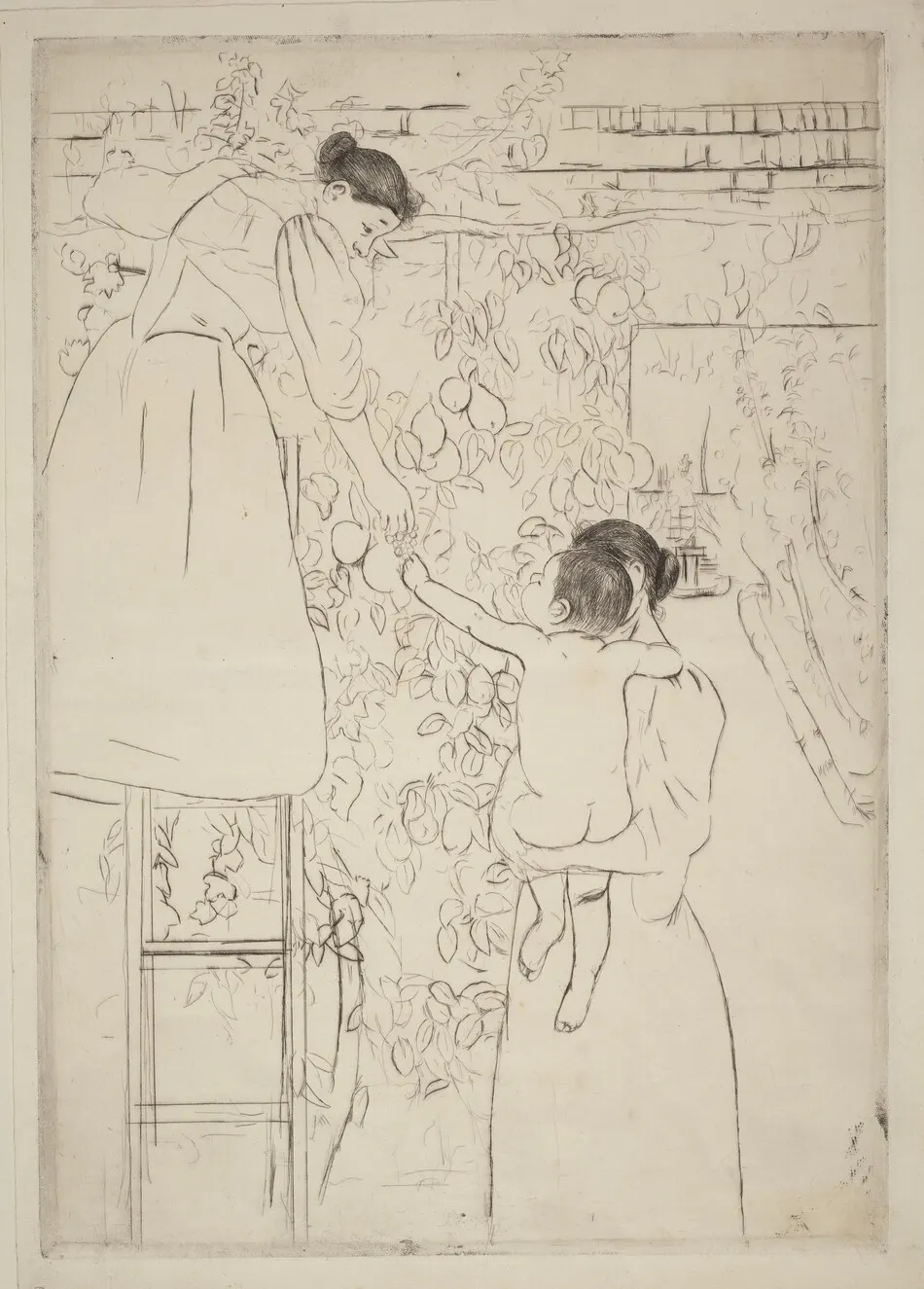 Gathering Fruit by Mary Cassatt