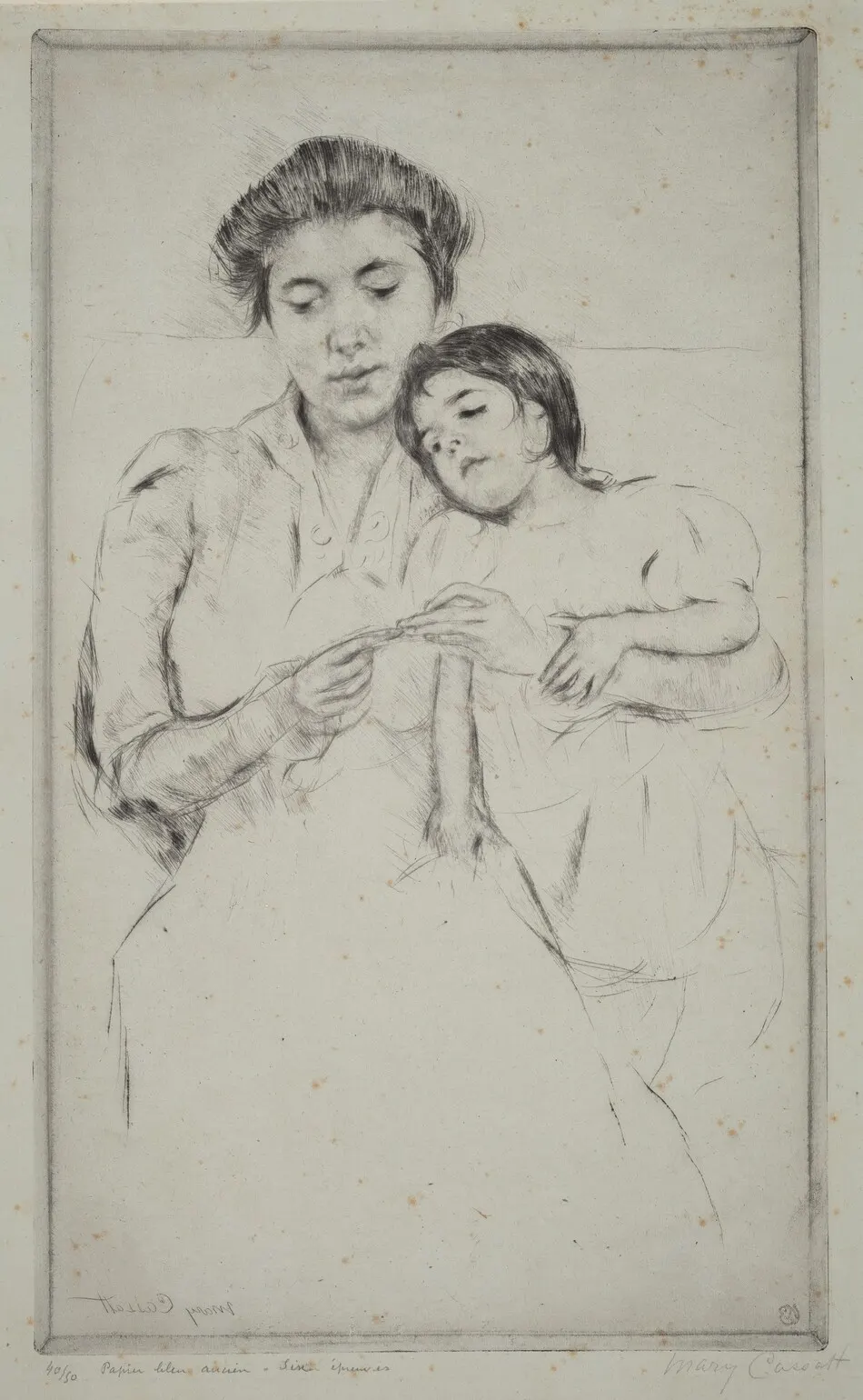 The Crocheting Lesson by Mary Cassatt