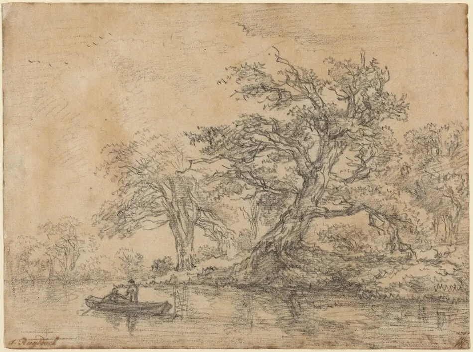 Old Trees along a Bank by Jacob van Ruisdael