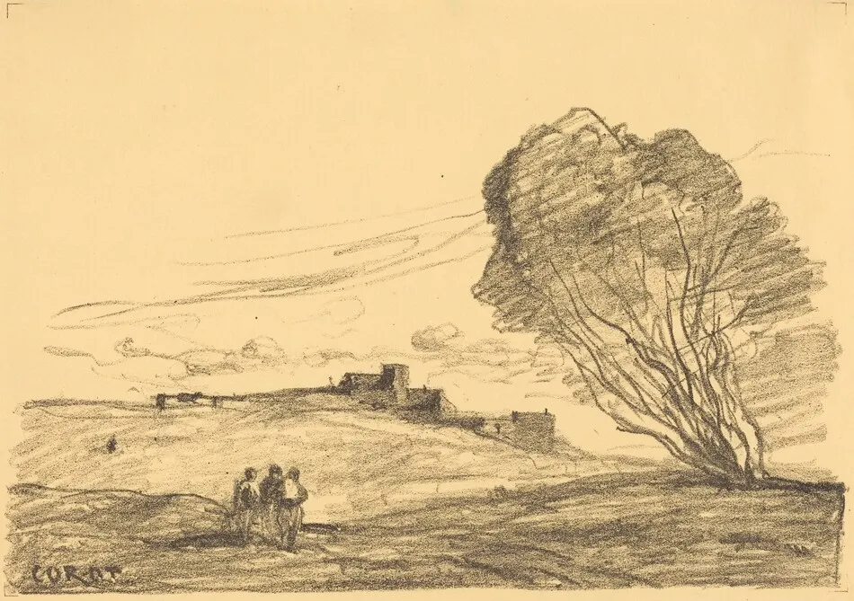 The Isolated Fort (Le Fort detache) by Jean-Baptiste-Camille Corot