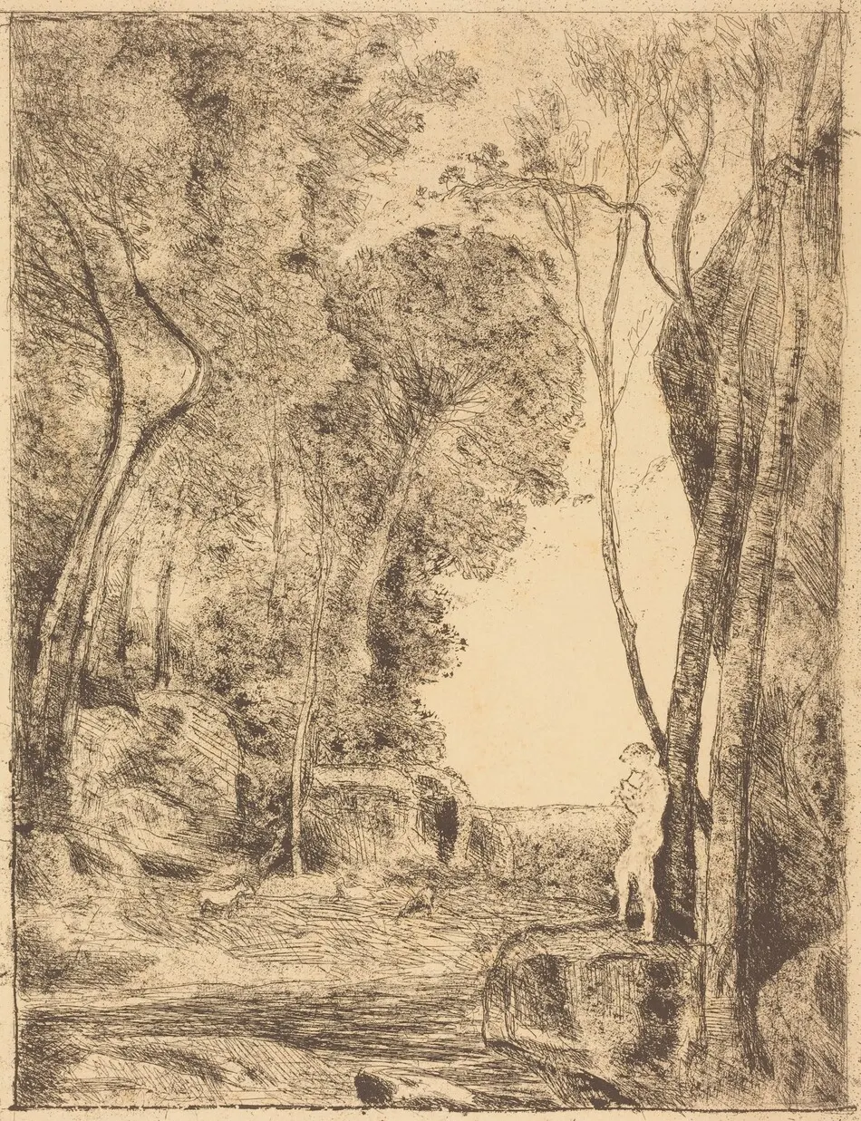 Little Shepherd, 1st Plate (Le Petit Berger) by Jean-Baptiste-Camille Corot