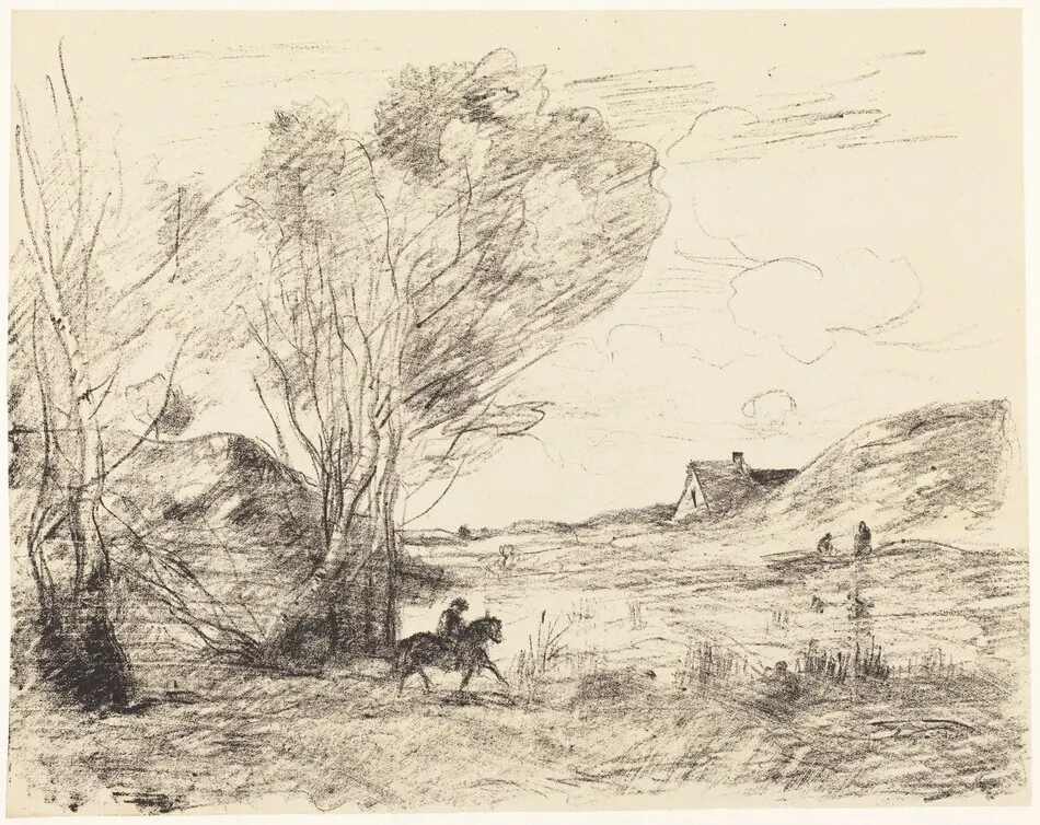 The Rider in the Reeds (Le Cavalier dans les roseaux) by Jean-Baptiste-Camille Corot