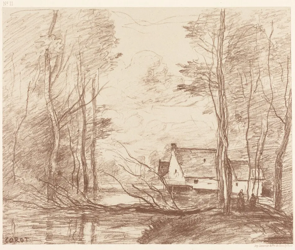 The Mill of Cuincy, near Douai (Le Moulin de Cuincy, pres Douai) by Jean-Baptiste-Camille Corot