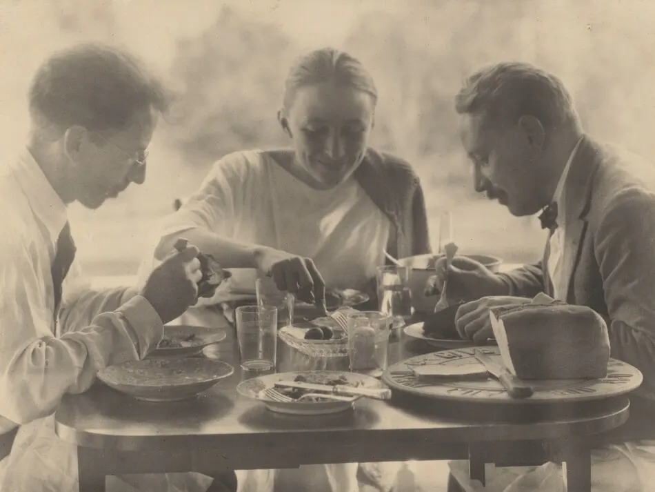 Charles Duncan, Georgia O'Keeffe, and Paul Rosenfeld by Alfred Stieglitz