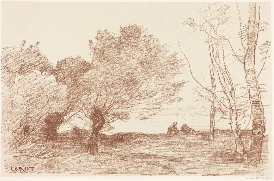 Willows and White Poplars (Saules et peupliers blancs) by Jean-Baptiste-Camille Corot