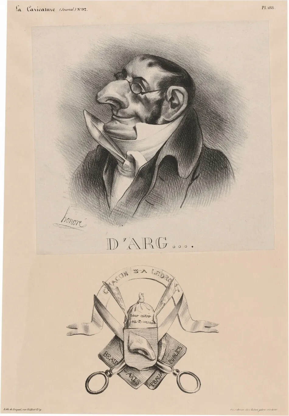 Comte d'Argout by Honoré Daumier