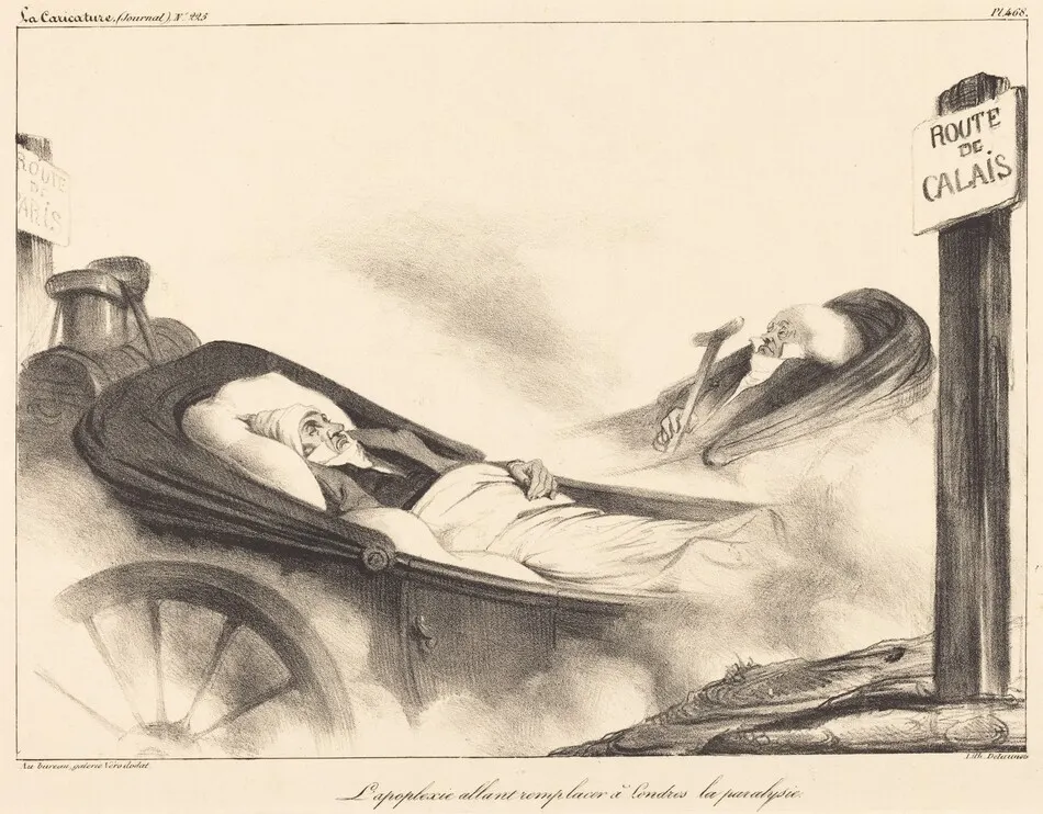 L'Apoplexie allant remplacer a Londres la paralysie by Honoré Daumier
