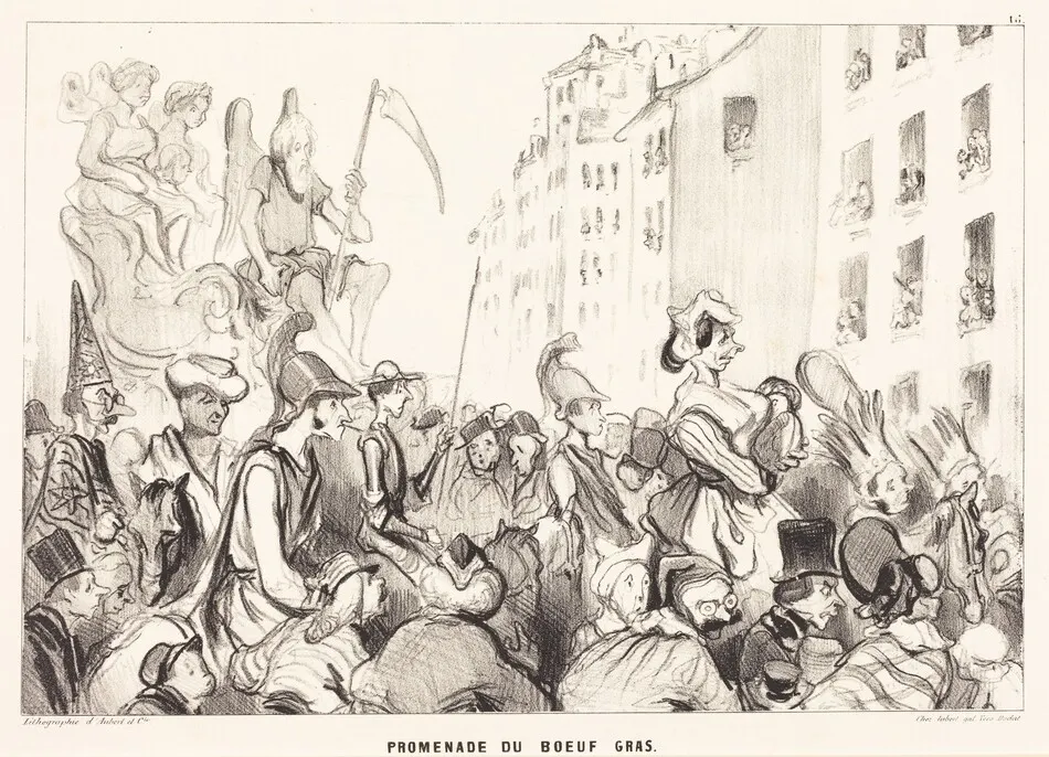 Promenade du Boeuf gras by Honoré Daumier