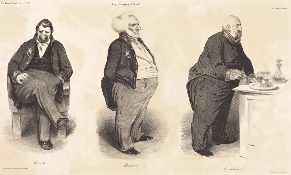 Comte Portalis - Duc de Bassano - Comte de Montlosier by Honoré Daumier