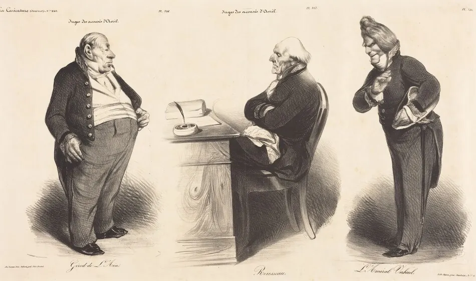 Girod de l'Ain - J.-Joseph Rousseau - Amiral Verhuel by Honoré Daumier