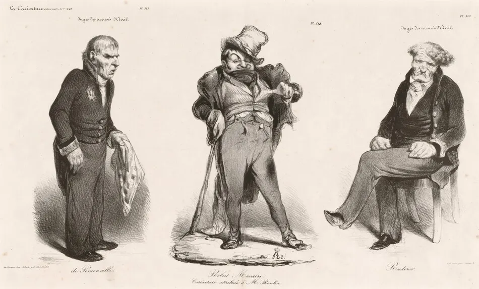 Huguet de Sémonville - Robert Macaire (Thiers) - Comte Roederer by Honoré Daumier