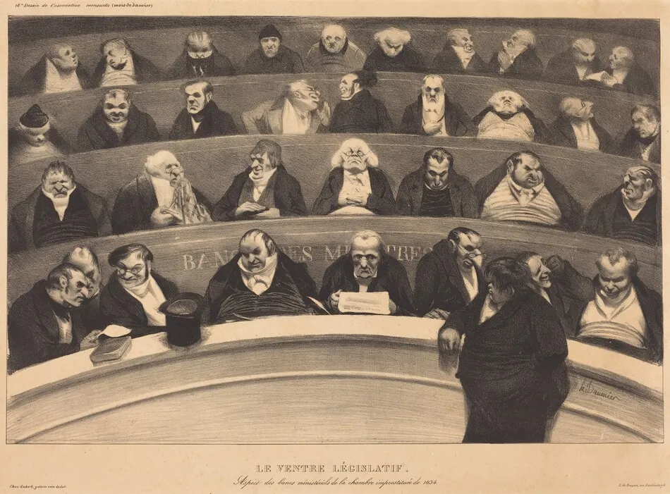 Le Ventre Législatif (The Legislative Belly) by Honoré Daumier
